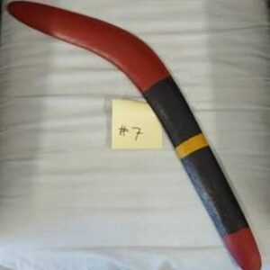 Painted Wooden Boomerang